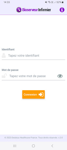 Android application Bioserveur Infirmier screenshort