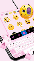 screenshot of Simple Pink Keyboard Theme