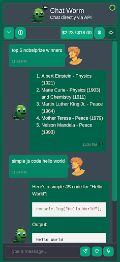 Chatworm Screen 2