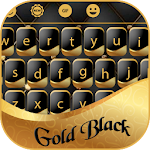 Cover Image of Скачать Gold Black Keyboard Theme 1.0 APK