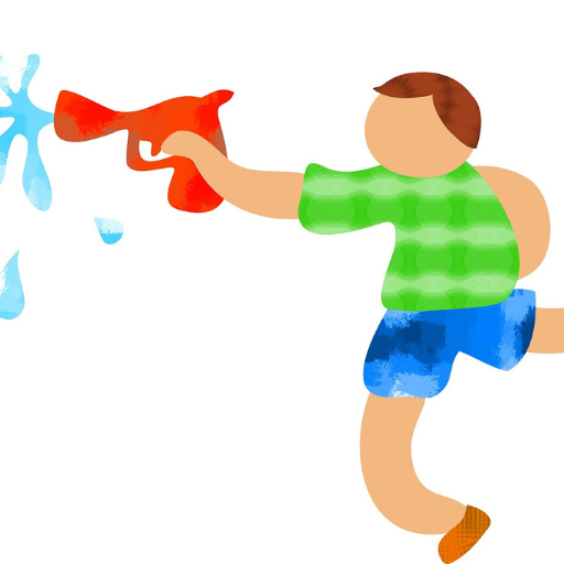 water gun machine logo