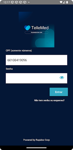 Android application Tellemed screenshort