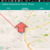 Qibla direction real time icon
