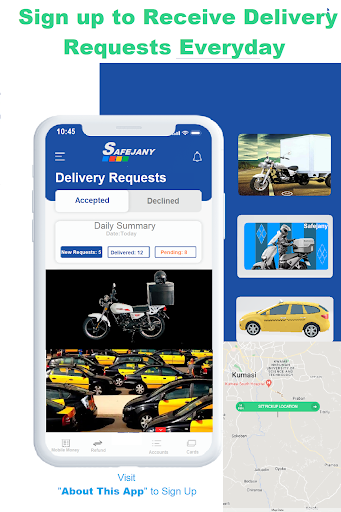 Safejany : Drivers & Riders Screen 2