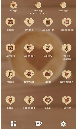 Cute Theme-Heart Latte- Screen 2