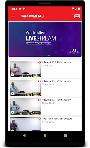 Saraswati IAS Video (Live and Screen 2