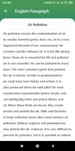 All English Paragraph