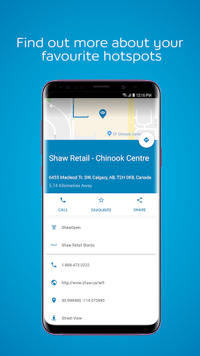 Shaw Go WiFi Finder Screen 2