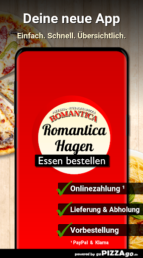 Android application Pizzeria Romantica Hagen screenshort