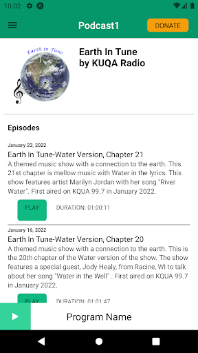 Android application KQUA Radio screenshort