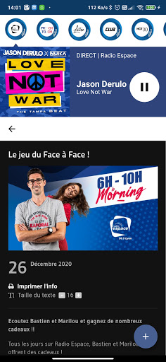 Radio Espace Screen 3