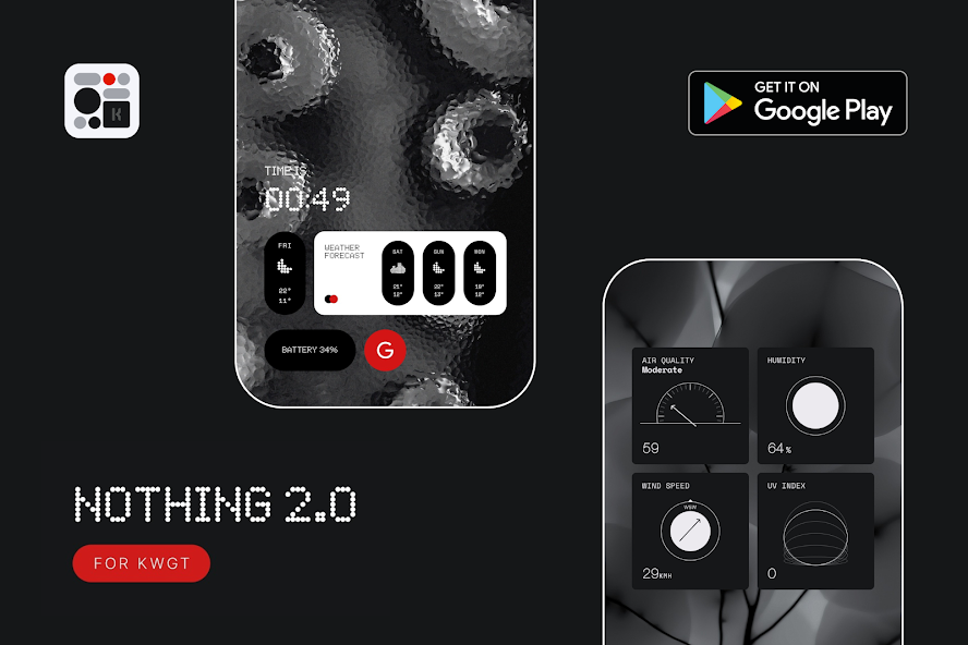 Nothing 2.0 for KWGT 6.1 APK + Mod (Unlimited money) untuk android