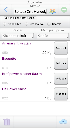 PmCode Raktár Screen 3