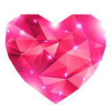 Pink Love Diamond Heart icon