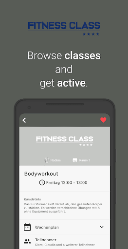 Fitness Class Screen 3
