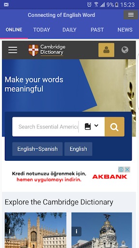 Android application Connect Cambridge Dictionary screenshort