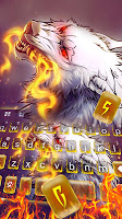 screenshot of Mean Fire Wolf Keyboard Theme