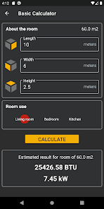 Captura 9 BTU Calculator Lite - AC android