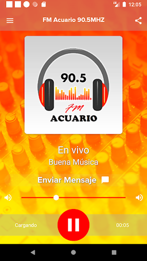 Android application FM Acuario 90.5 MHZ screenshort