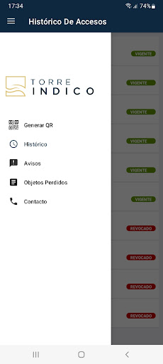 Android application Torre Indico screenshort