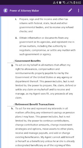 Power of Attorney Maker Screen 3
