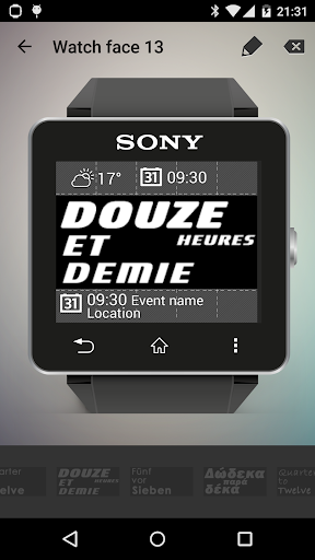 Fuzzy Watchfaces SmartWatch 2 Screen 2