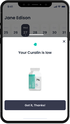 Android application CuraTrack screenshort