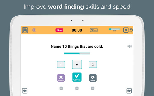 Screenshot of Advanced Naming Therapy