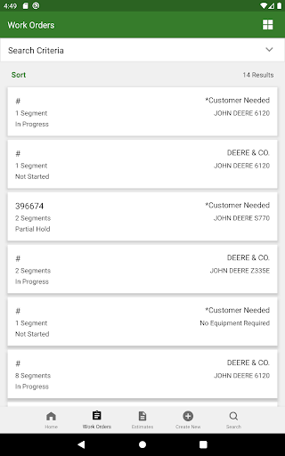 Screenshot of John Deere Expert App