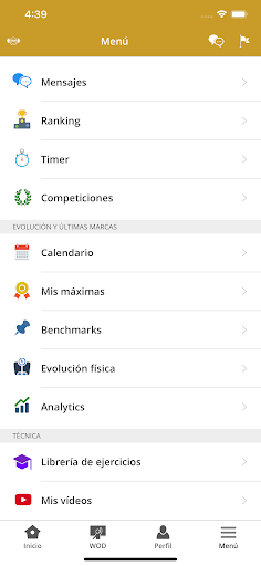 Android application CROSS ACADEMY screenshort