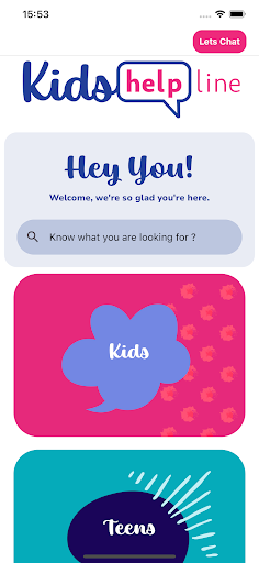 Android application Cayman Kids Helpline screenshort