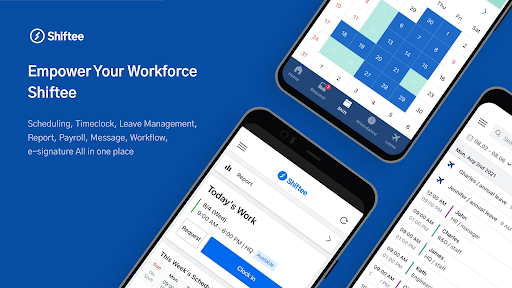 Android application Shiftee - Schedule & Timeclock screenshort