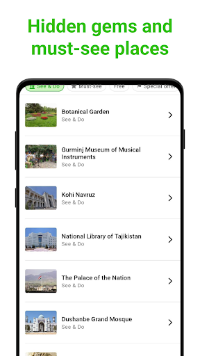 Dushanbe Tour Guide:SmartGuide Screen 3