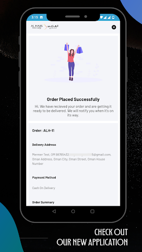 Android application Al Hajis Perfumes screenshort