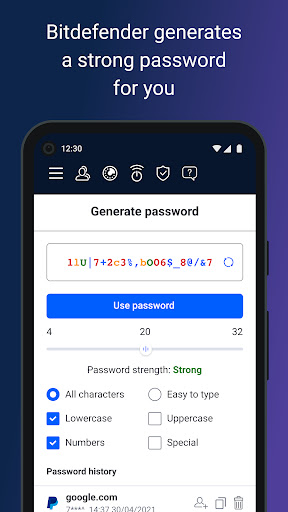 Screenshot of Bitdefender Password Manager