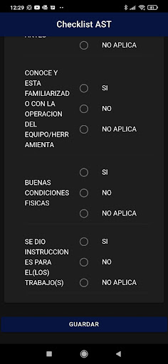 Checklist Ast Screen 3