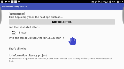 Android application App stop timer screenshort