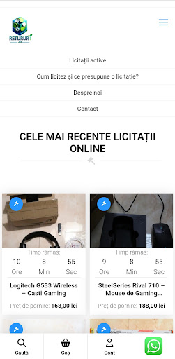 Retururi.ro - Licitații online Screen 2