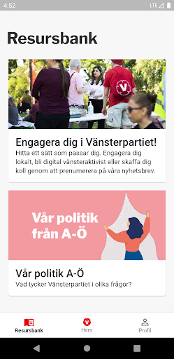 Agera – Vänsterpartiets app Screen 2