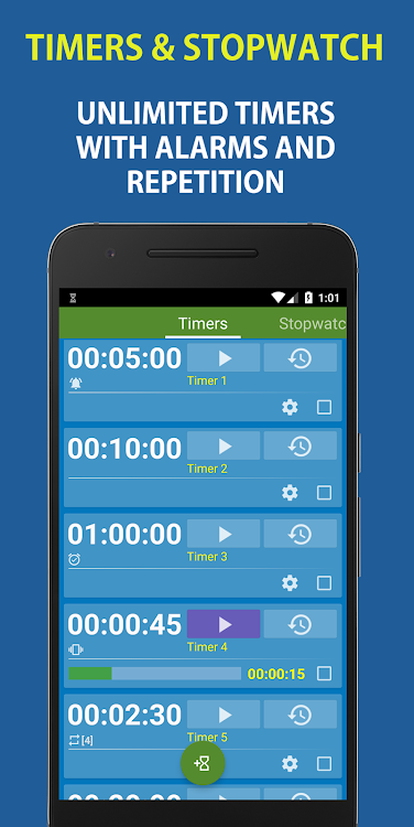 Multi Timer and Stopwatch - 4.5 - (Android)