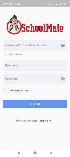 Android application SchoolMate screenshort