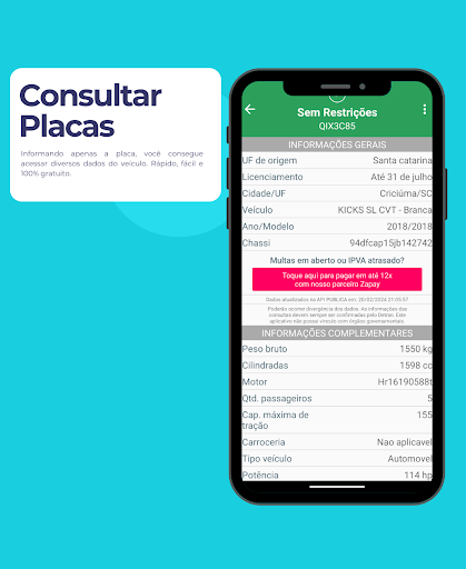 Consulta Placa Preço e Multas Screenshot 2 - AppWisp.com