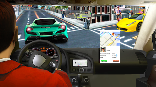 Android application Taxi Games Driving Car Game 3D screenshort