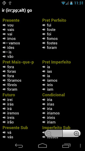 Portuguese Verbs Screen 2