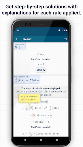 Screenshot of Derivative Calculator w/Steps
