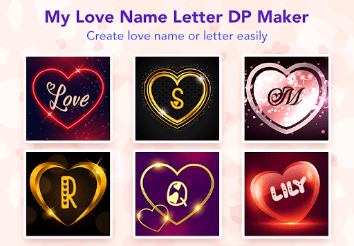 Android application My Love Name Letter DP Maker screenshort