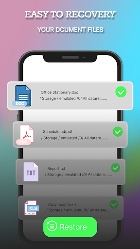 Android application File Recovery screenshort