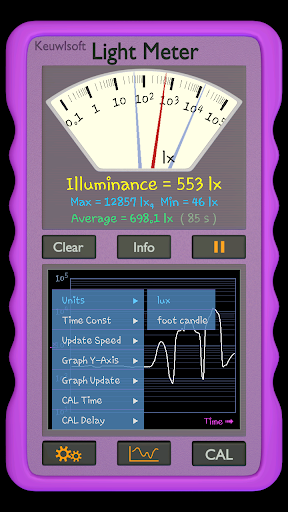 Screenshot of Light Meter
