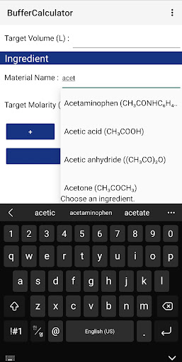 Android application Buffer Calculator screenshort