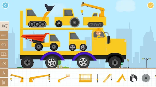 Labo積木汽車2兒童賽車遊戲-創造卡車警車消防車的兒童遊戲